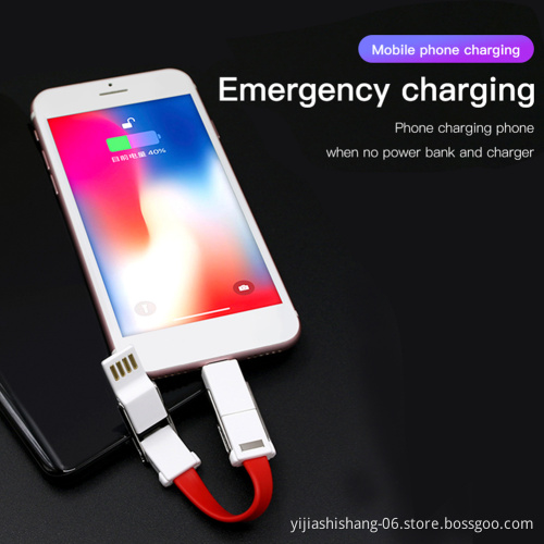 Newest Products Fast Electrica Wire Type C 3 4 in 1 OTG Keychain Magnetic Charging Data Charger USB Cable For IPhone